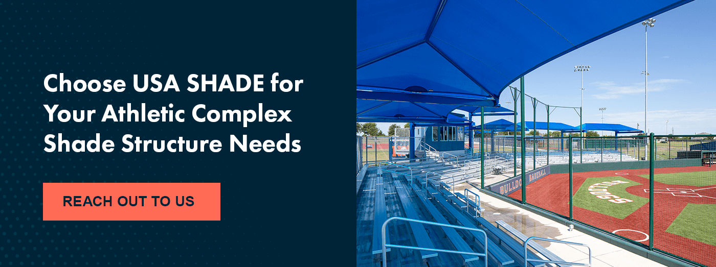 Choose USA SHADE for Your Athletic Complex Shade Structure Needs