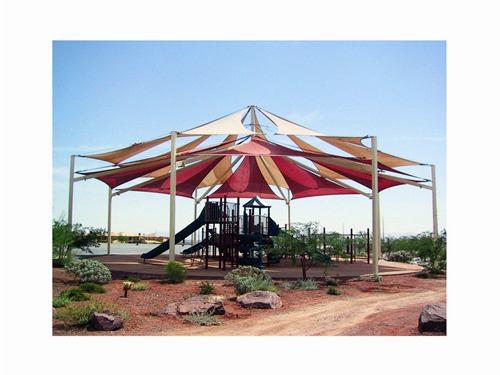 playground equipment under sky in desert