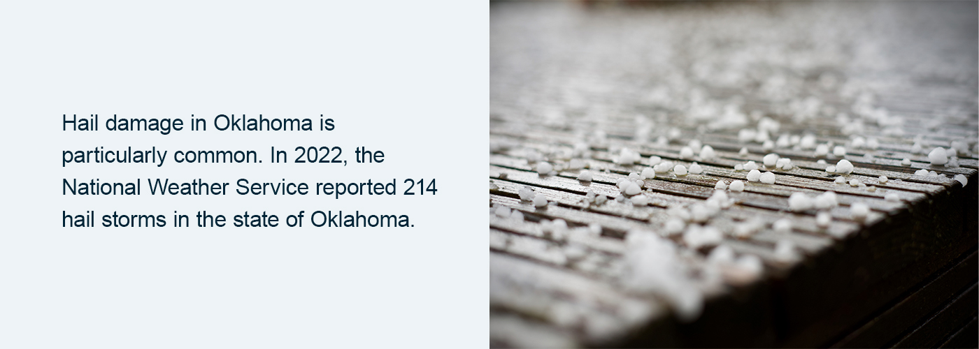 Hail Damage in Oklahoma is very common