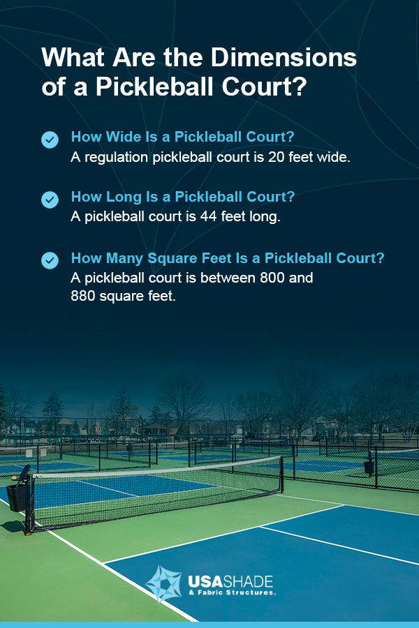 Learn more about the dimensions of a pickleball court.