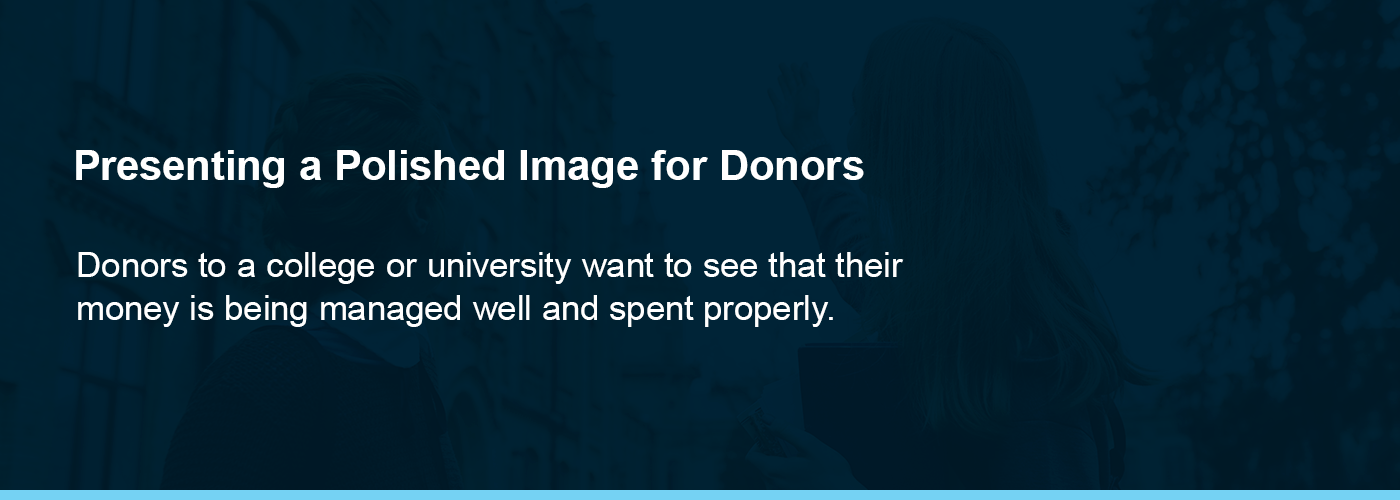 Presenting a polished image for donors