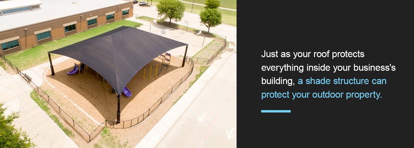 A shade structure can protect your outdoor property
