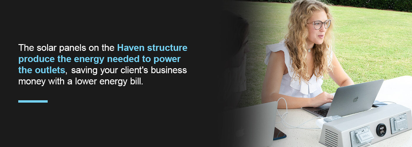 Haven structure solar panels 