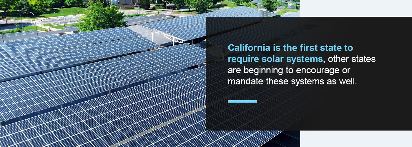California is the first state to require solar systems 