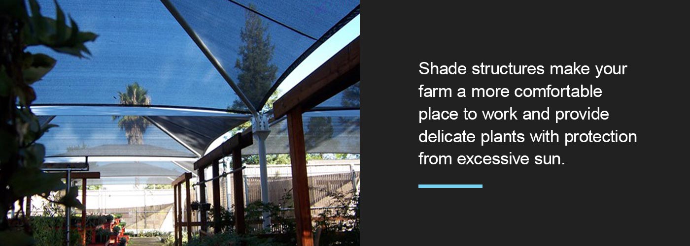 shade structures make your farm a more comfortable place to work 