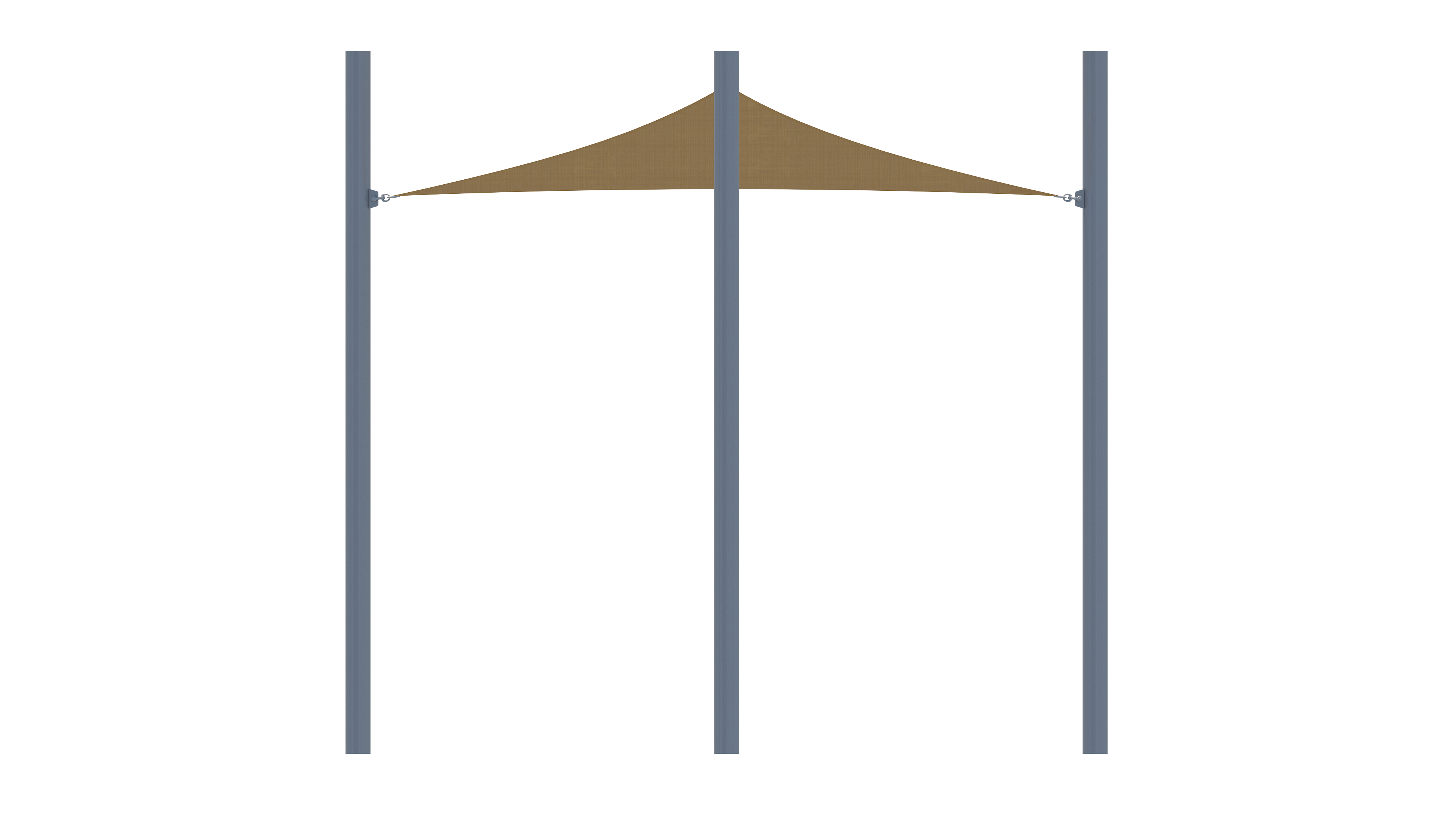 side view of 3 point sail shade thumbnail