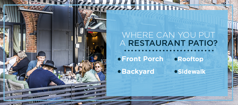 where can you put a restaurant patio