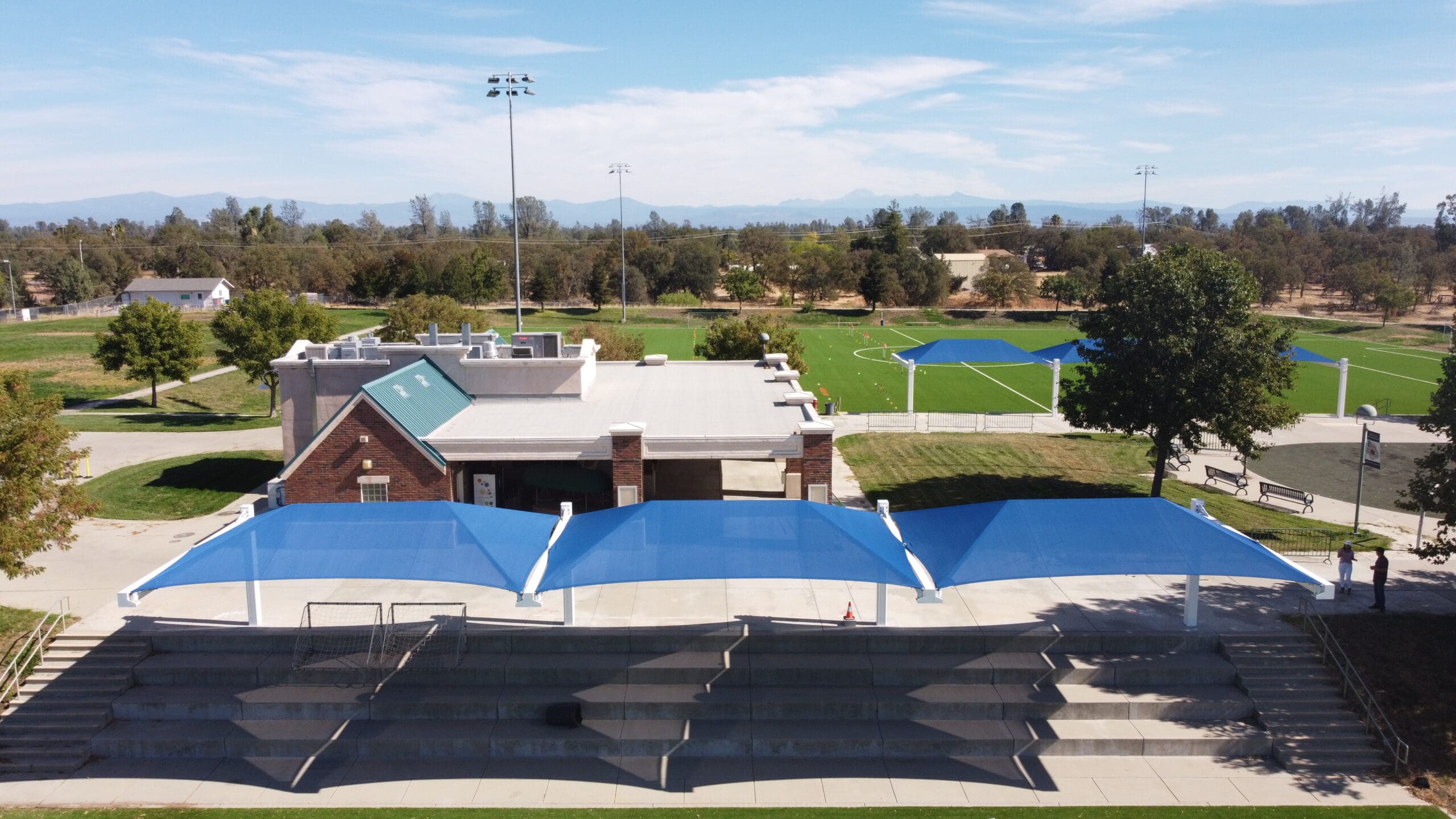 community park with soccer field