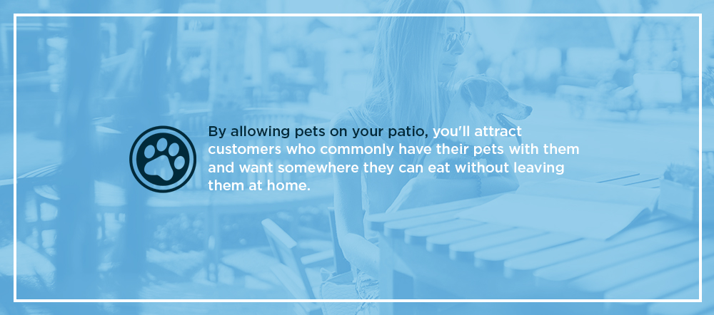 allowing pets on restaurant patios