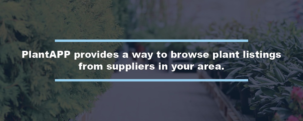 PlantAPP allows you to browse plant listings
