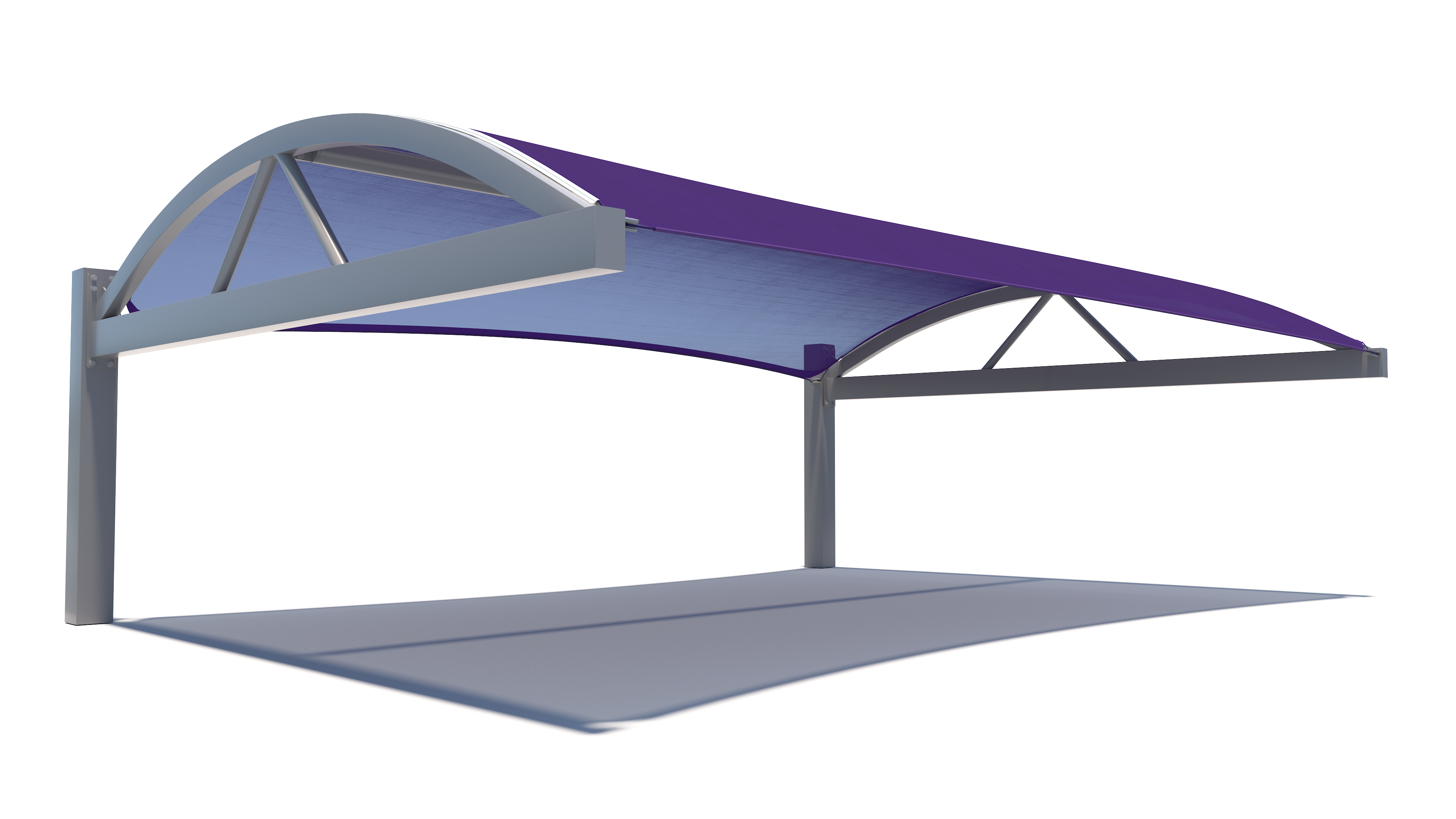 purple arch truss shade