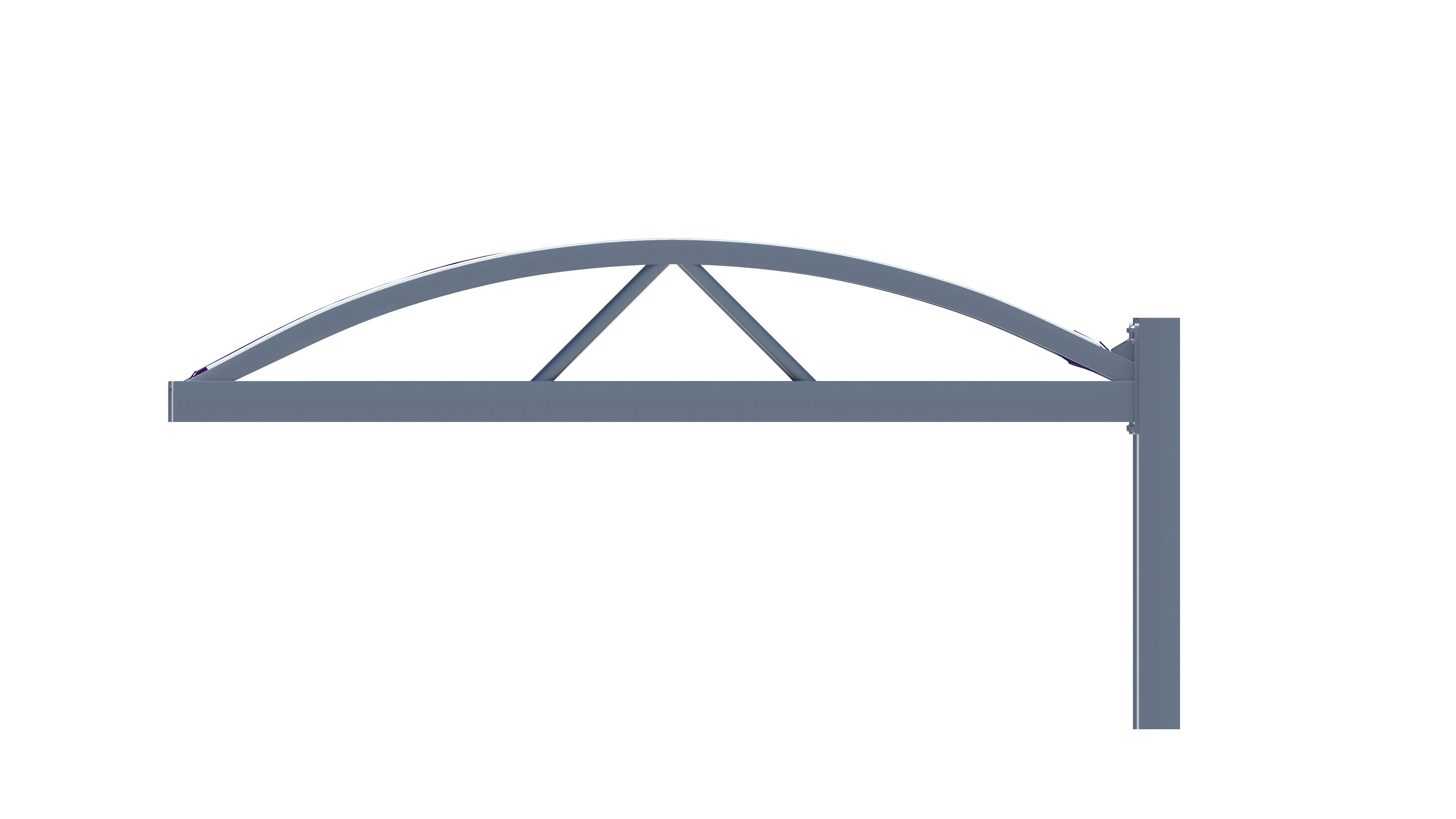 side view of arch truss shade thumbnail