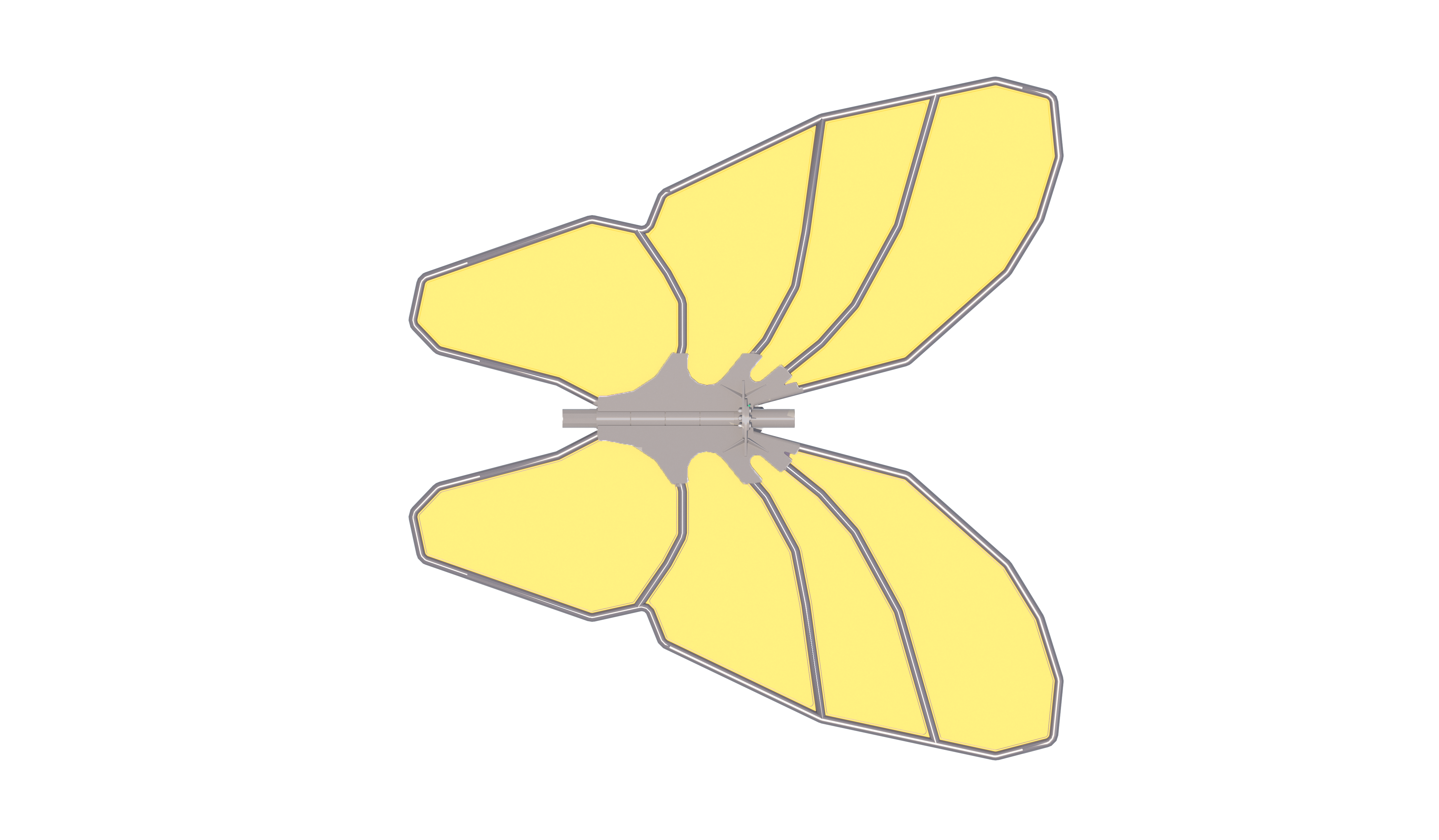 top of yellow butterfly down shade thumbnail