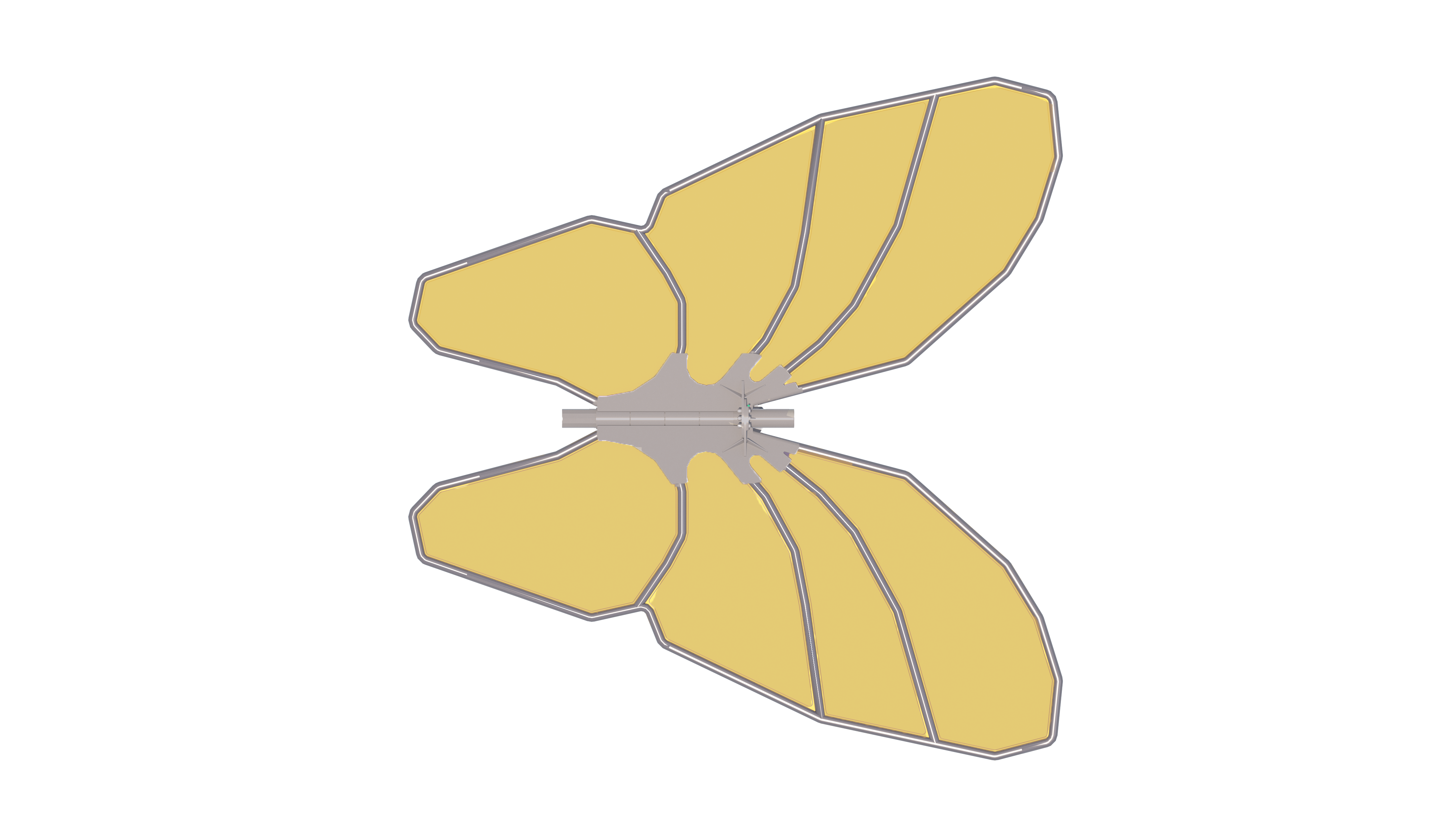 top of yellow butterfly flat shade thumbnail