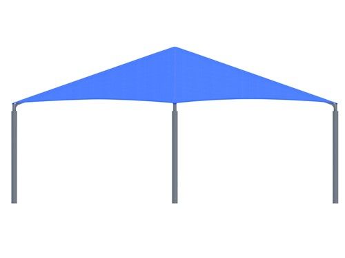 side view of blue hexagon shade thumbnail