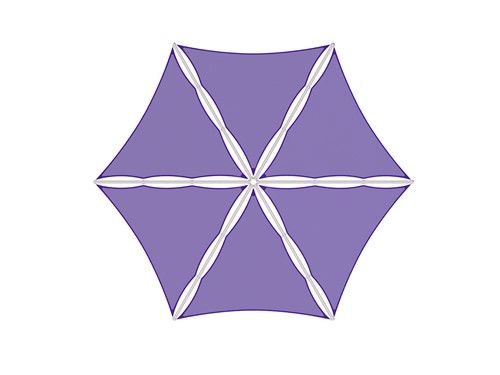 top of hexagon multi panel shade thumbnail