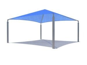 blue pyramid shade