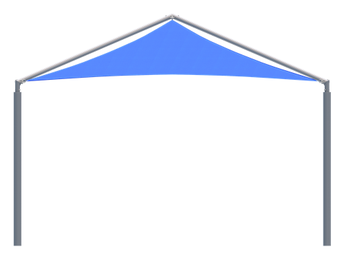 side view of pyramid multi panel shade thumbnail