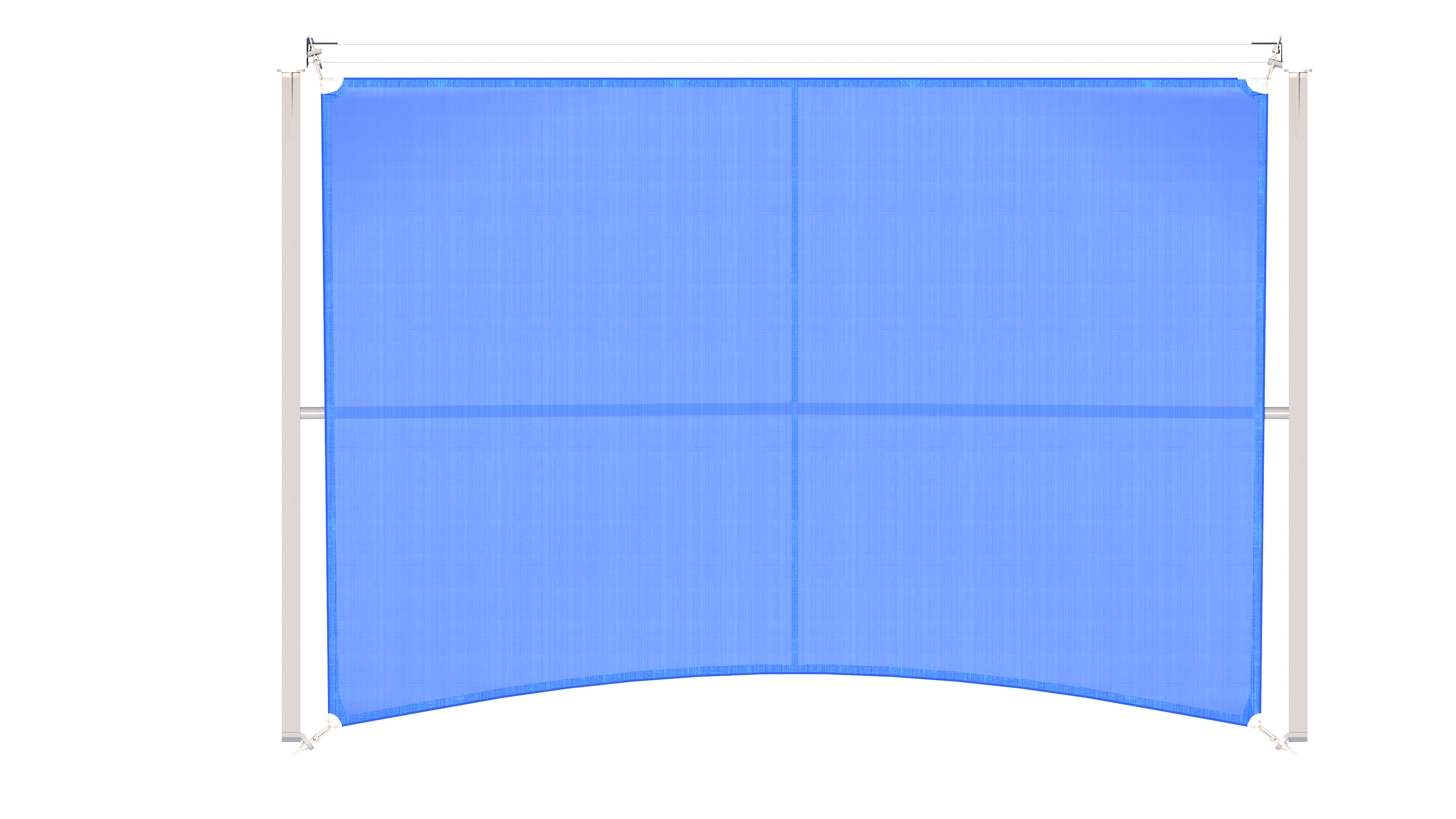 top view of blue slanted cantilever shades thumbnail