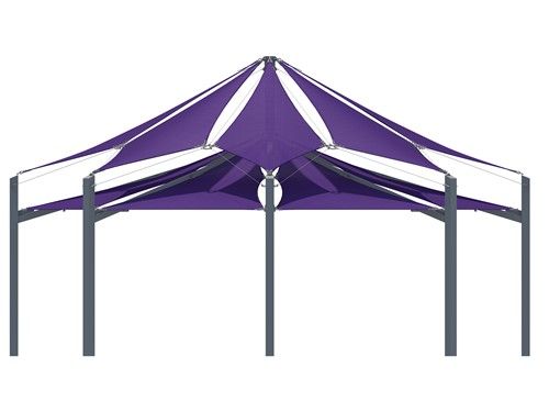 side view of super span octagon shade thumbnail
