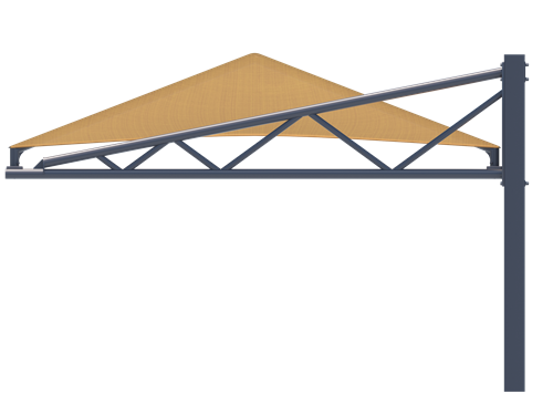 side view of tri truss cantilever shade thumbnail