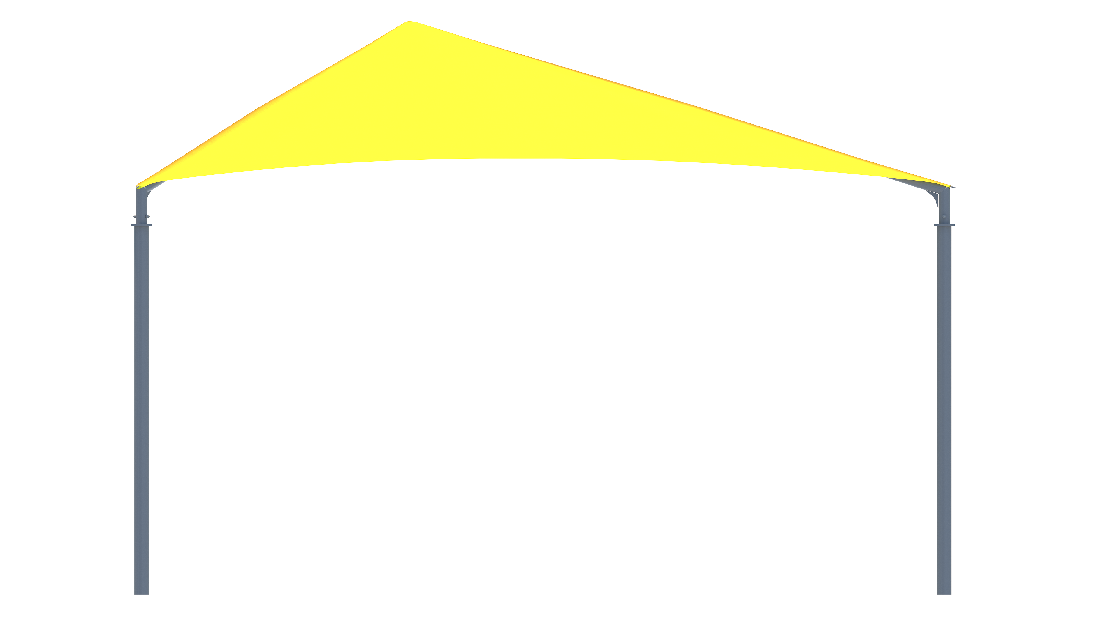 side view of yellow triangle shade thumbnail