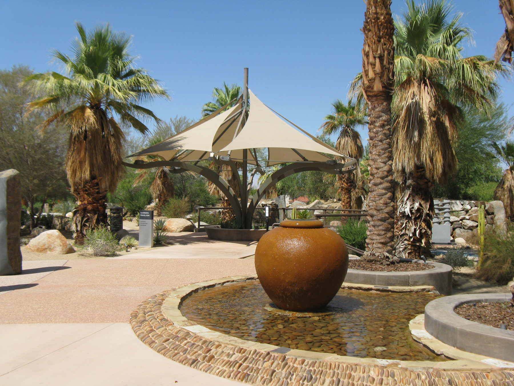 sculpture garden shade structure