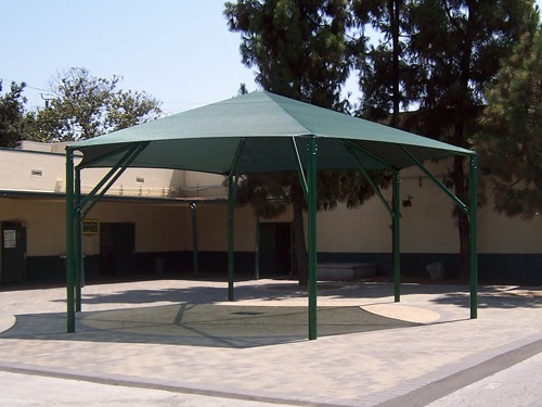 stand alone green sun shade