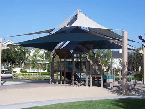 usa shade covering outdoor playground