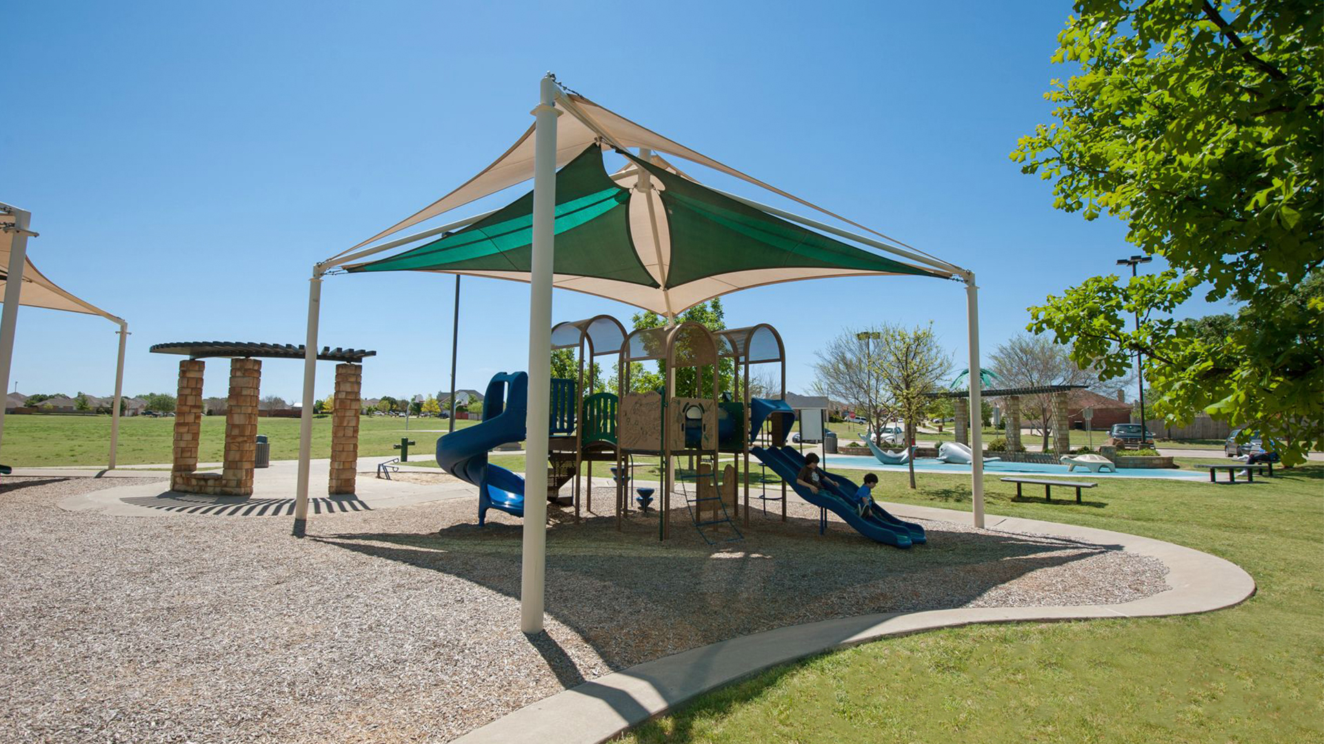 Mariners Pyramid Multi-Panel Fabric Shade Structure