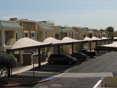 multiple sun shades covering parked cars