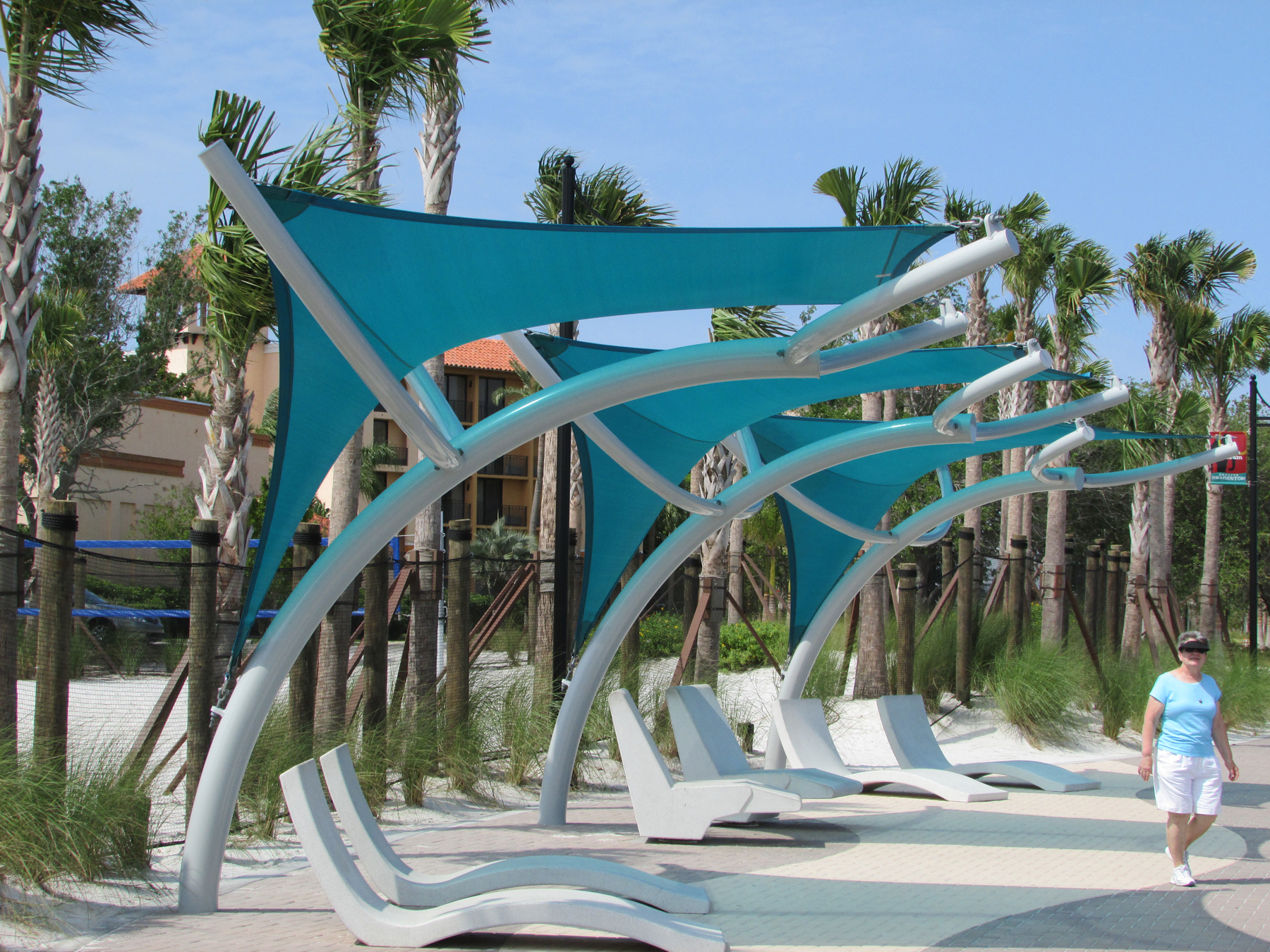 lounge chairs shaded by usa shades