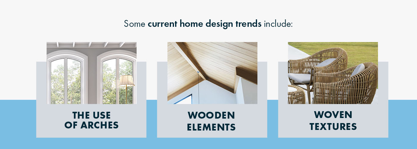 Some current home design trends include: