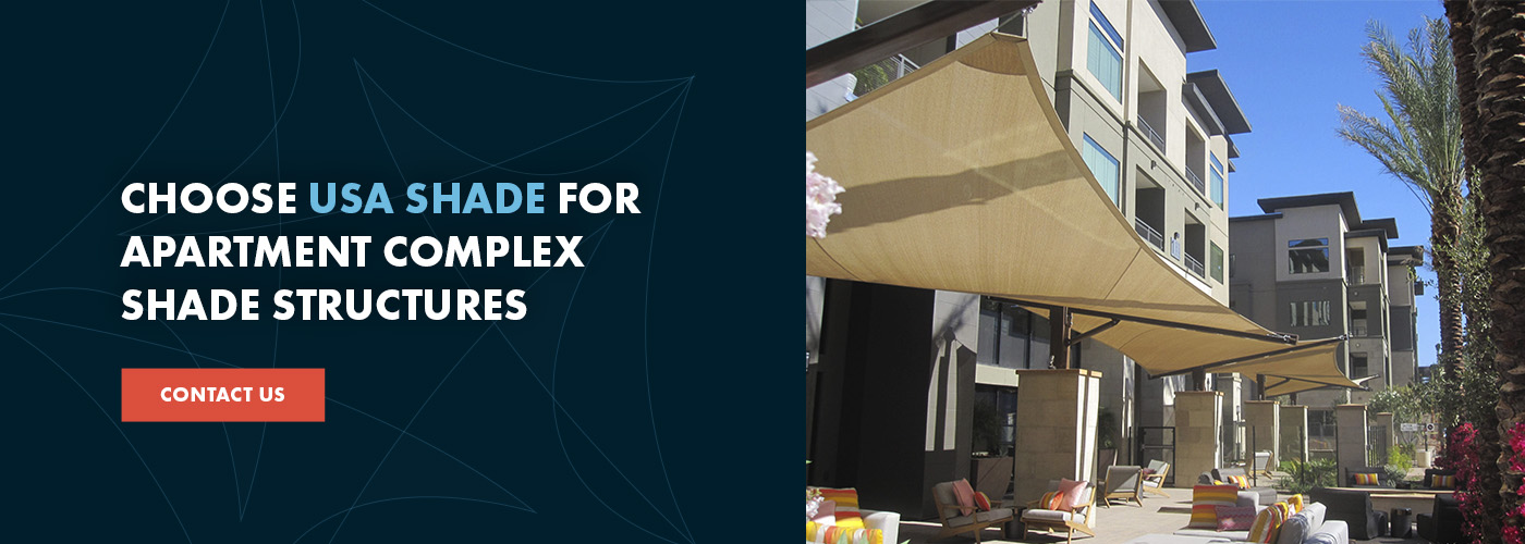 Choose USA SHADE for Apartment Complex Shade Structures