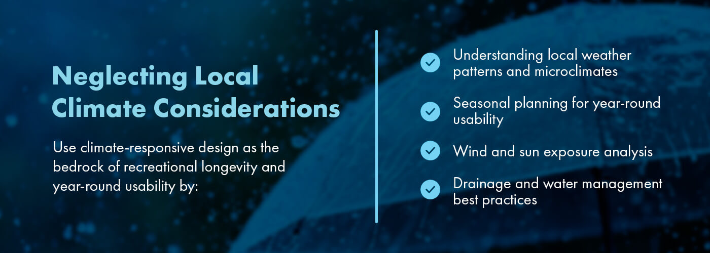 Neglecting Local Climate Considerations